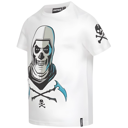 Fortnite Skull Trooper White T-Shirt – Ages 10–16