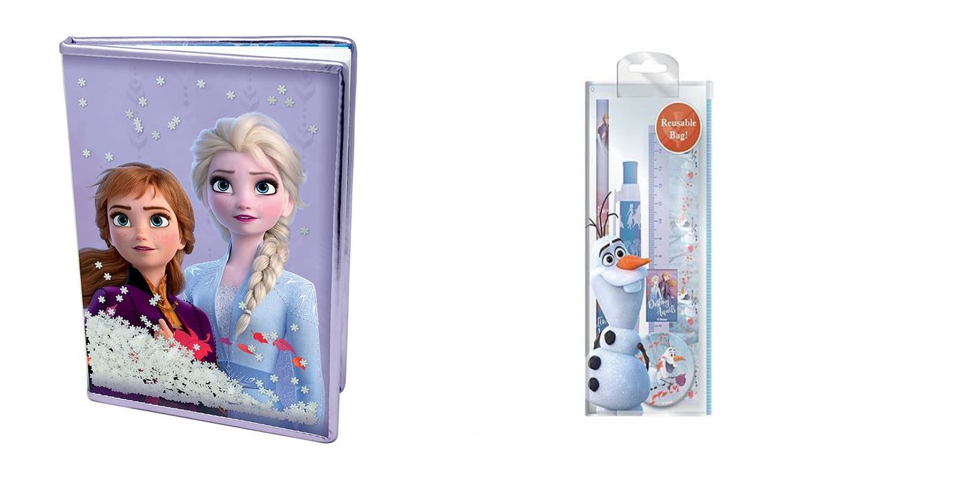 Disney | Frozen | Snow Sparkle | A5 Notebook & 5 Piece Stationery Set | Officially Licensed