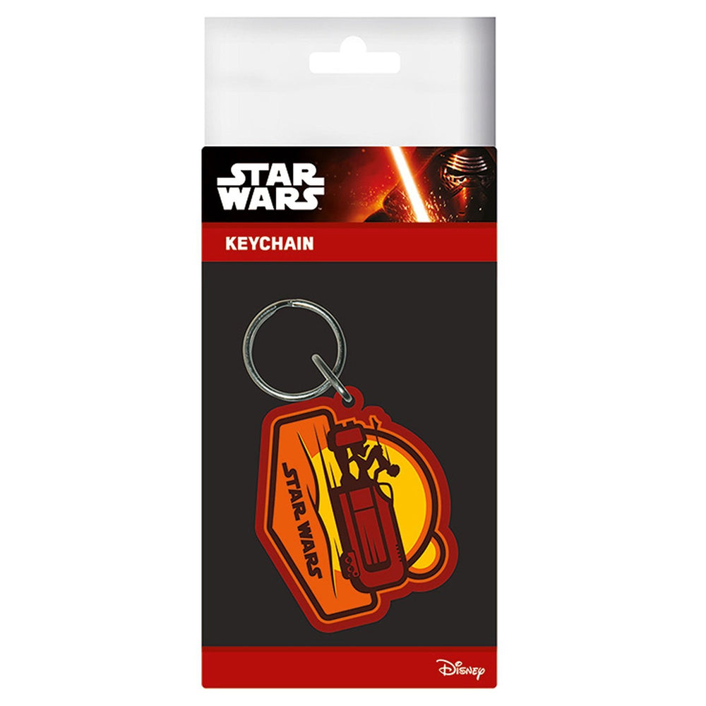 Star Wars Pyramid International Episode VII Rey Speeder Rubber Keychain