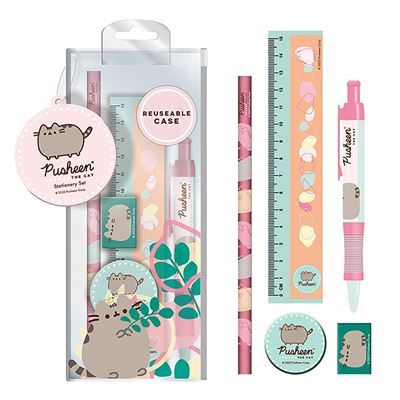 Pusheen | Stationery set | Botanical | Multi Coloured | 5 Piece