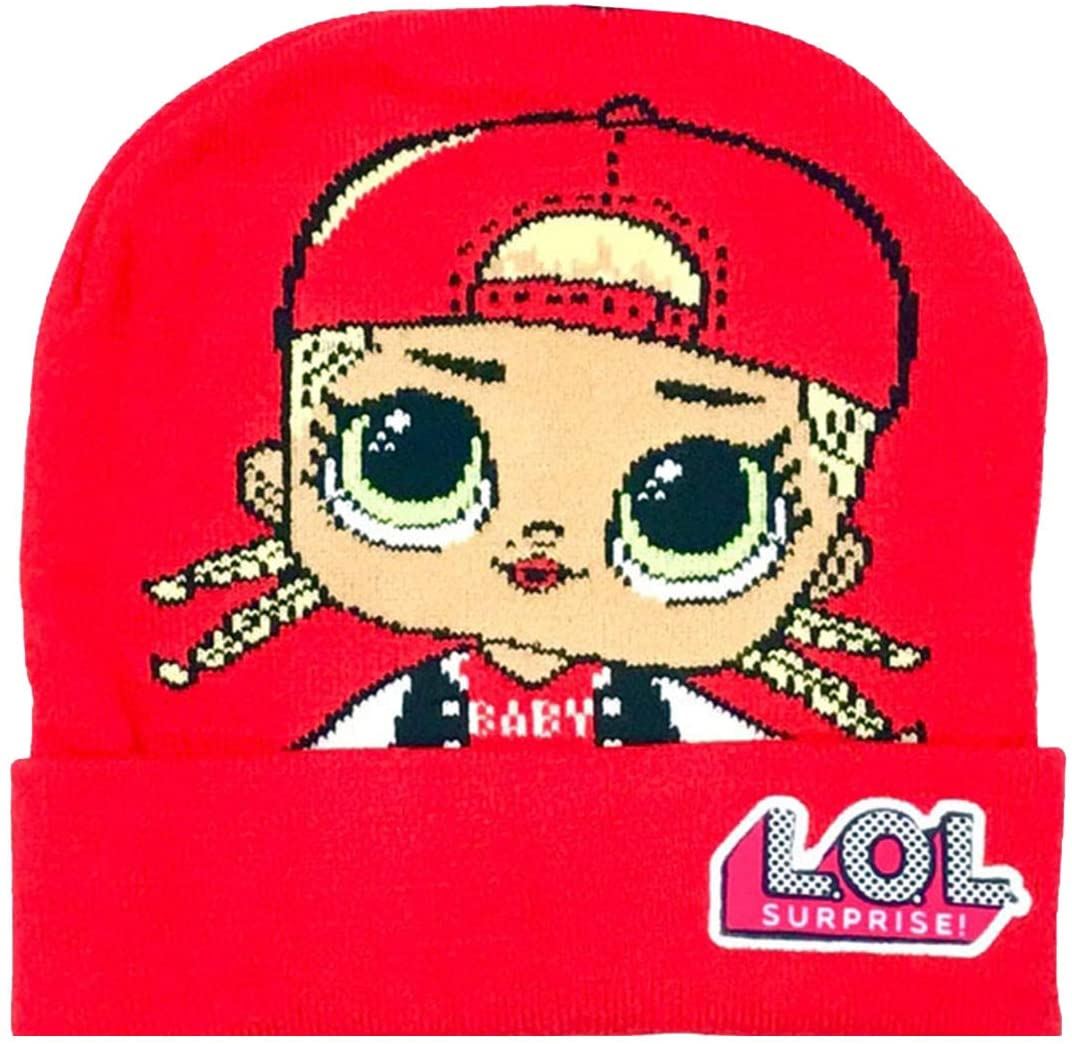 LOL Surprise Beanie Hat, One Size, red