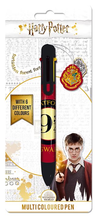 Harry Potter 9 & 3/4 6 Multi Coloured Pen