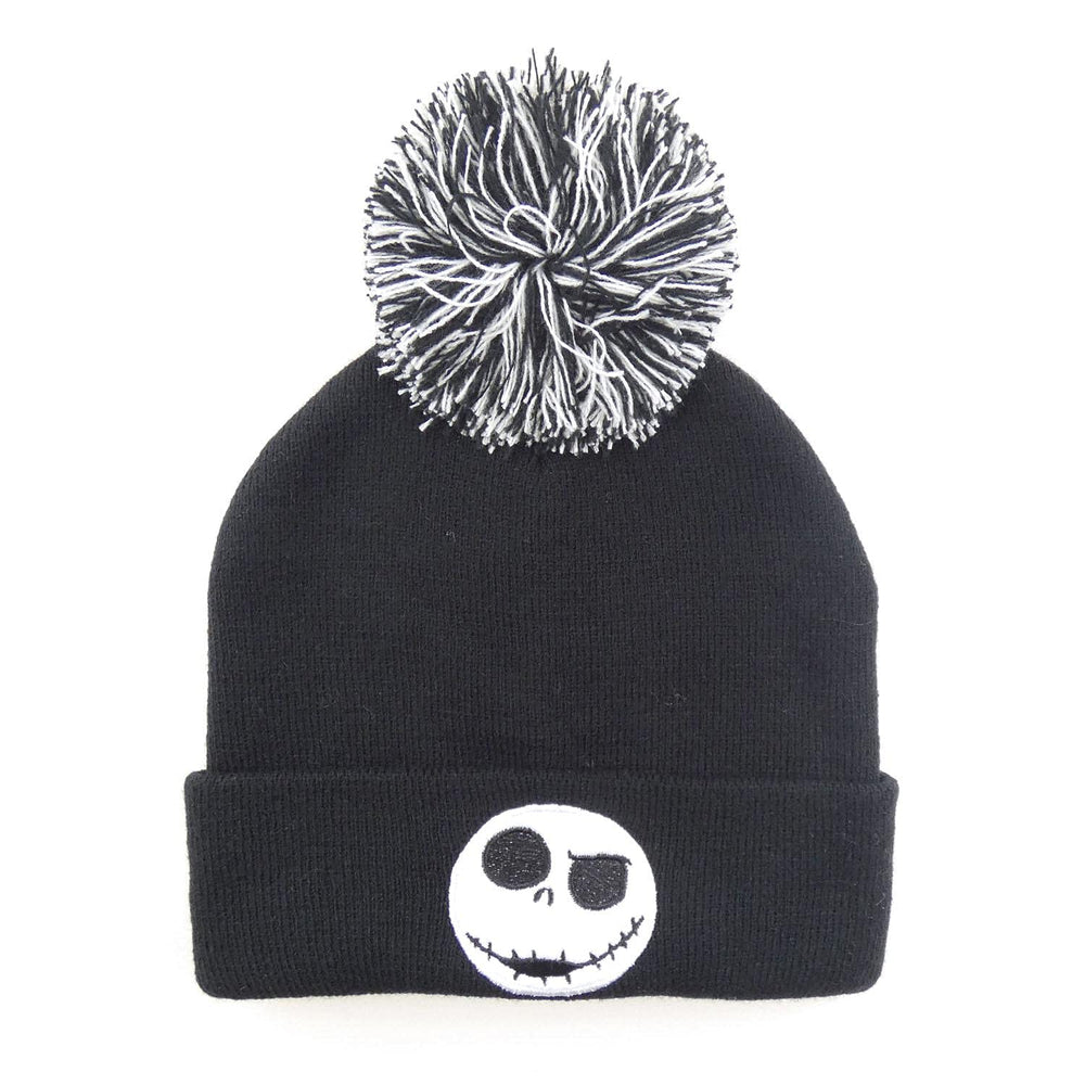 The Nightmare Before Christmas Black Bobble Top Beanie Hat