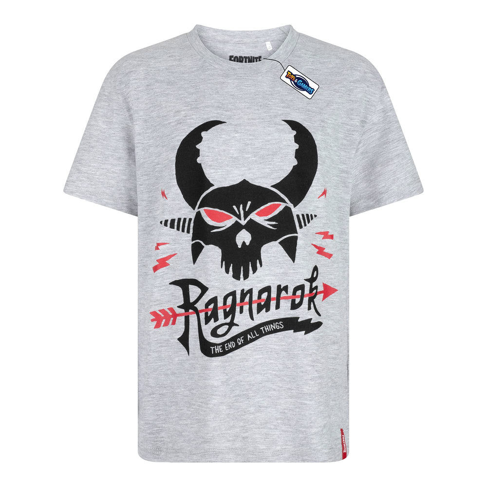 Fortnite T- Shirt Boys Grey Clair 16 Years