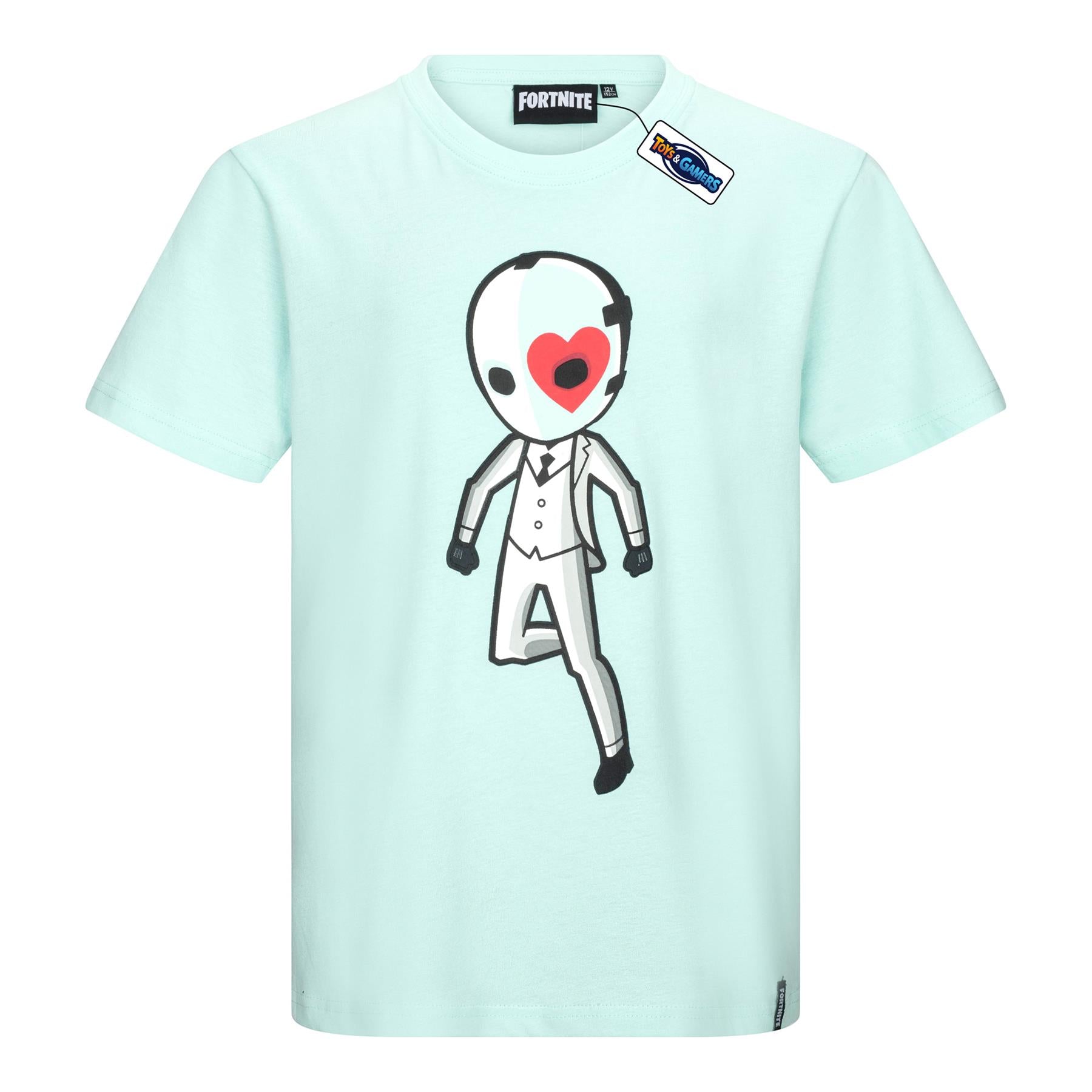 FORTNITE | WILD CARD | Blue | Short Sleeved | Unisex Kids | Crew | Gaming Cotton T-Shirt Sizes 10 - 16 Years