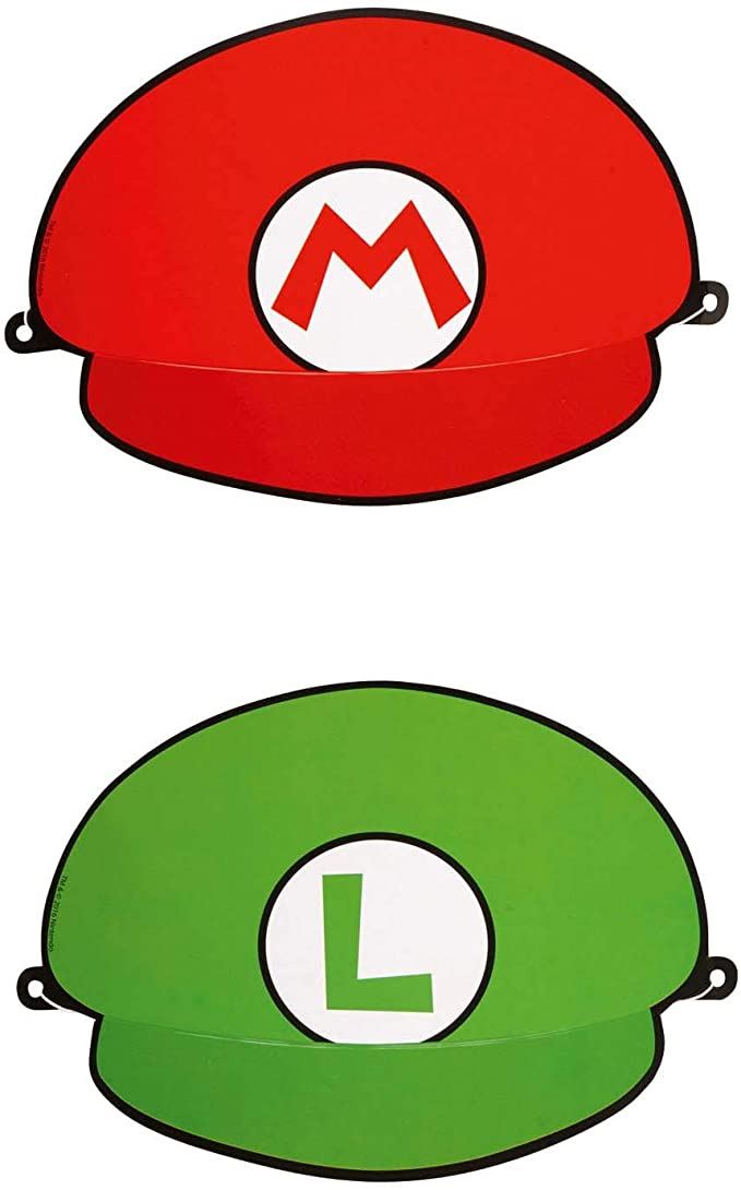 Mario Party Hats – Pack of Paper Caps for Kids Birthday Fun