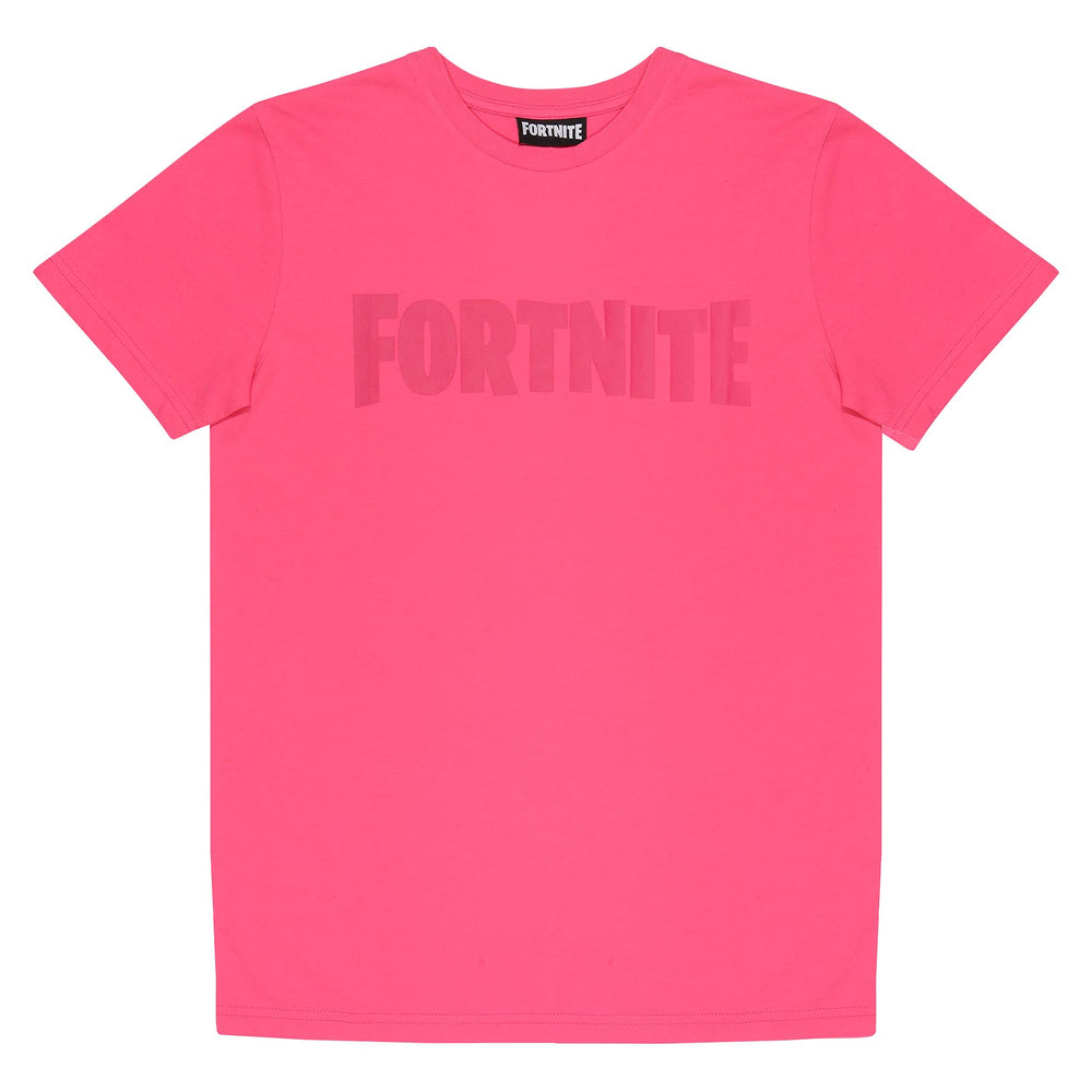 Fortnite Logotyp flickor Pink T-Shirt mode flicka Pink L