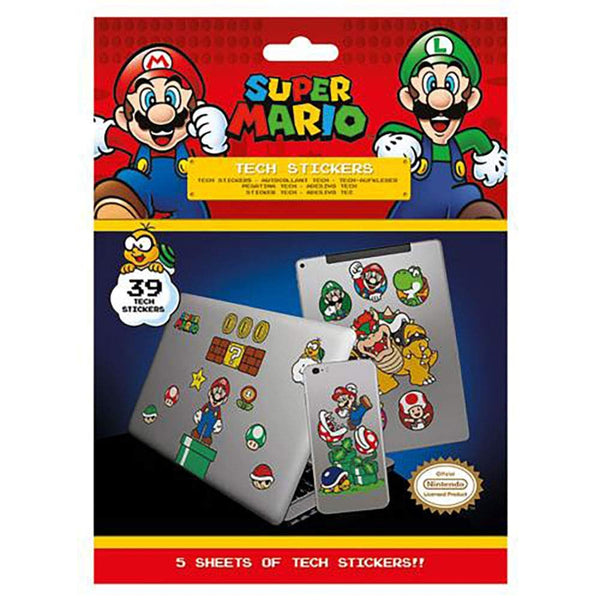 Official Licensed Super Mario - Tech Stickers