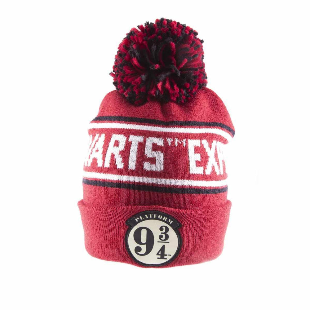 Harry Potter Hogwarts Express Platform 9 3/4s Red Knitted Beanie Hat