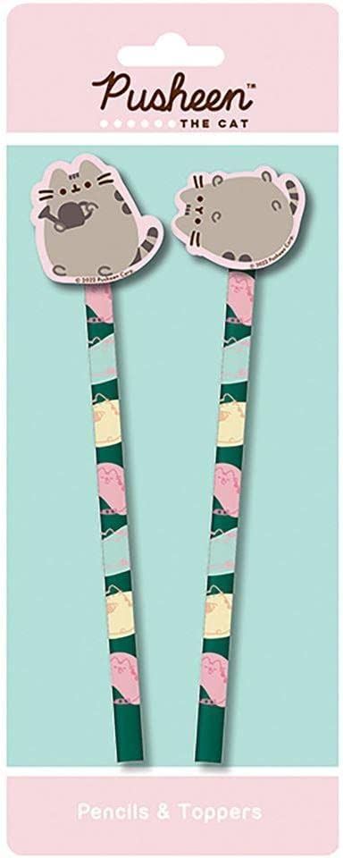 Pusheen |  Pencils & Toppers|  Botanical | Multi Coloured | 2 Pack