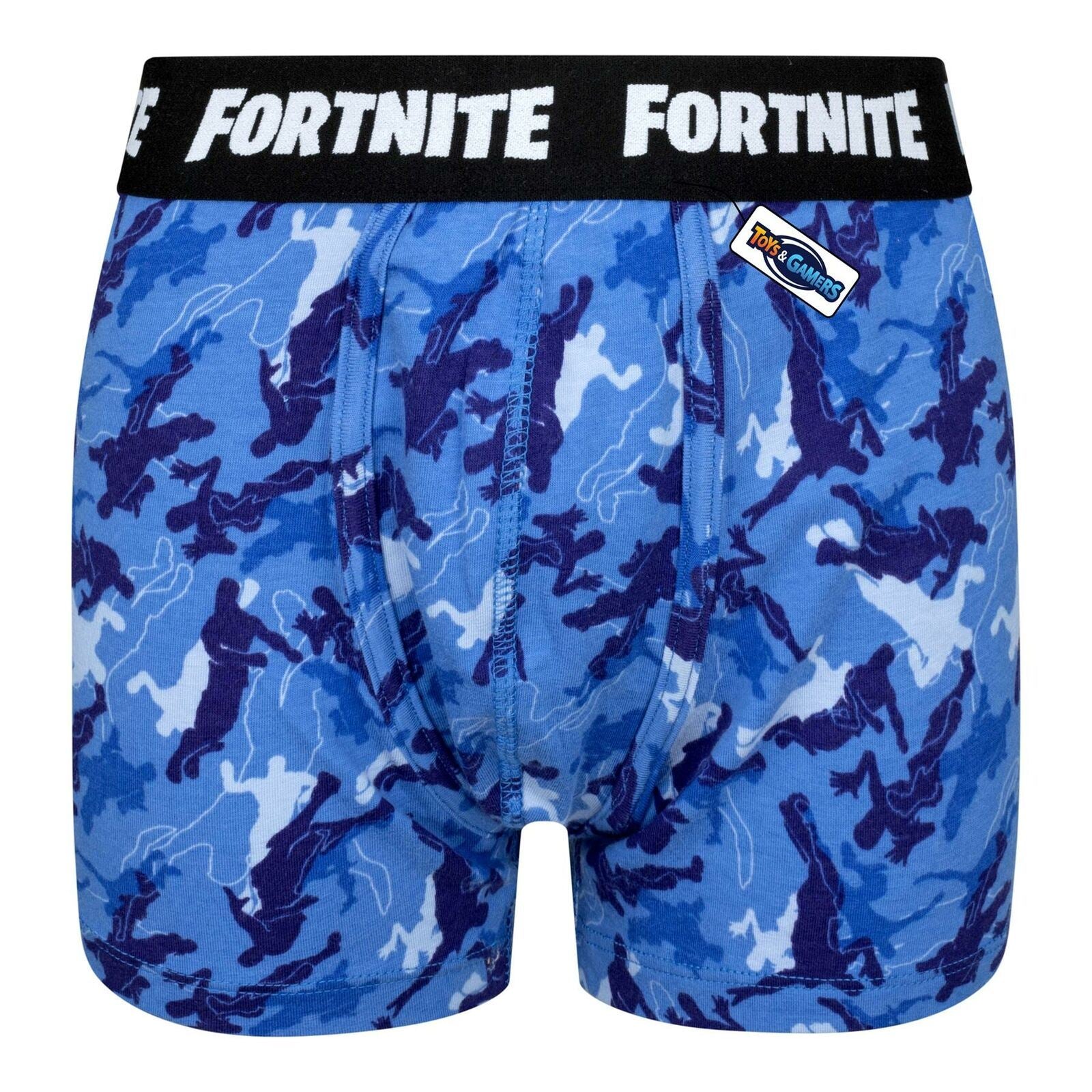 FORTNITE | CAMO | Blue Gaming Cotton Fortnite Boxers Sizes XS-XL 3 Pack