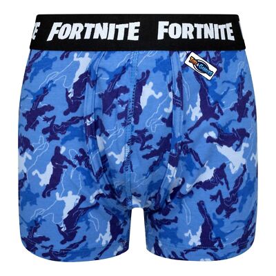 Fortnite Camo Blue Gaming Cotton Fortnite Boxers Sizes Xs-xl 3 Pack