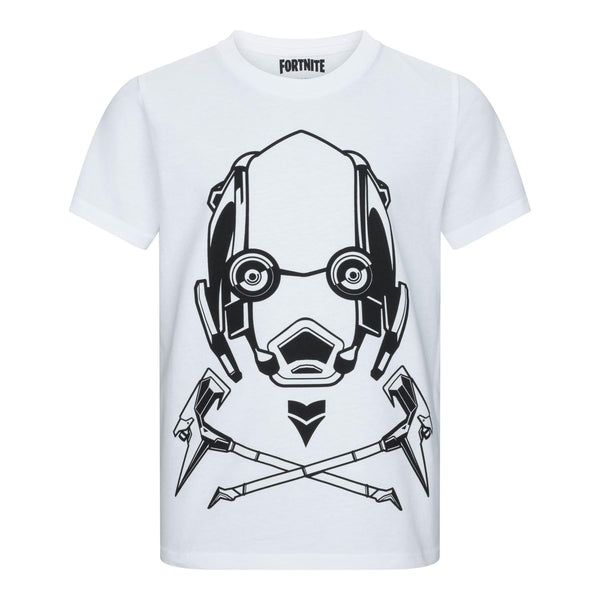 Fortnite The Sky Stalker White Short Sleeve Unisex Kids Crew Neck Gaming Cotton