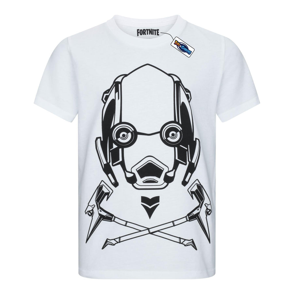 FORTNITE | SKY STALKER | White | Short Sleeved | Unisex Kids | Crew | Gaming Cotton T-Shirt Sizes 10 - 16 Years