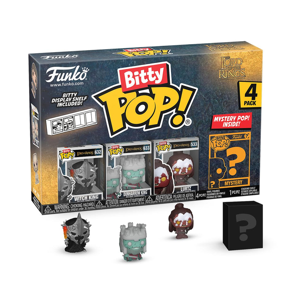 Funko Bitty Pop! Lord Of the Rings - Witch King 4PK and A Surprise Mystery Mini