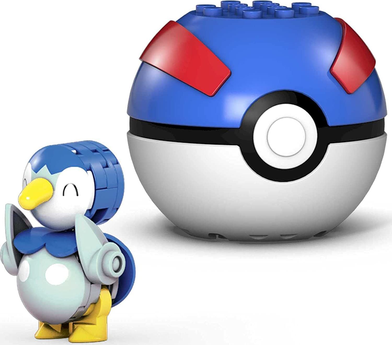 MEGA Construx | POKEMON PIPLUP | Figure Building Set with Poke Ball