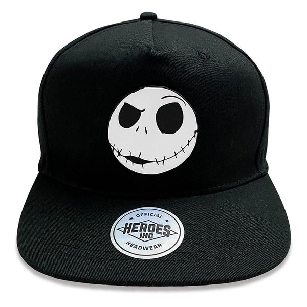 Nightmare Before Christmas Curved Bill Cap - Jack Skellington Face - Black