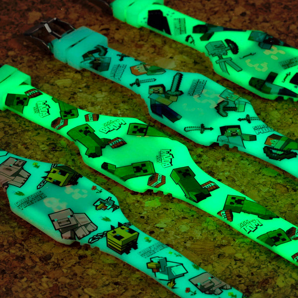 Minecraft Digital Silicone Watch with Glow Feature