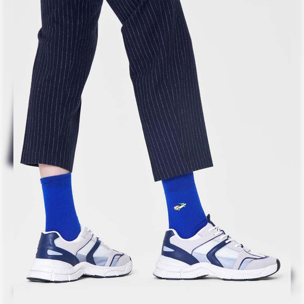 Happy Socks Ribbed Embroidery Car High Socks Printed Unisex Adult multicoloured