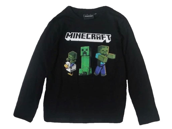 Minecraft Creeper long-sleeved shirt Black 8 Years