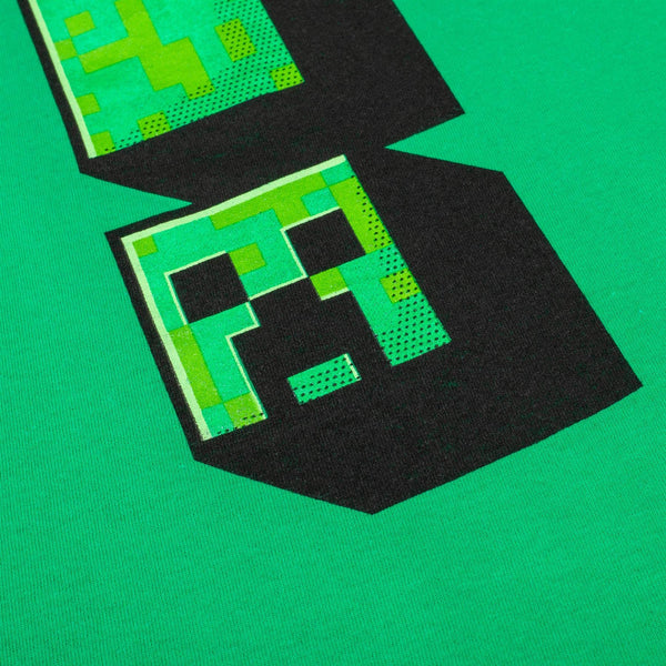 Minecraft Creeper Exclamation Green Gaming Cotton Minecraft T-Shirt Sizes 3-13