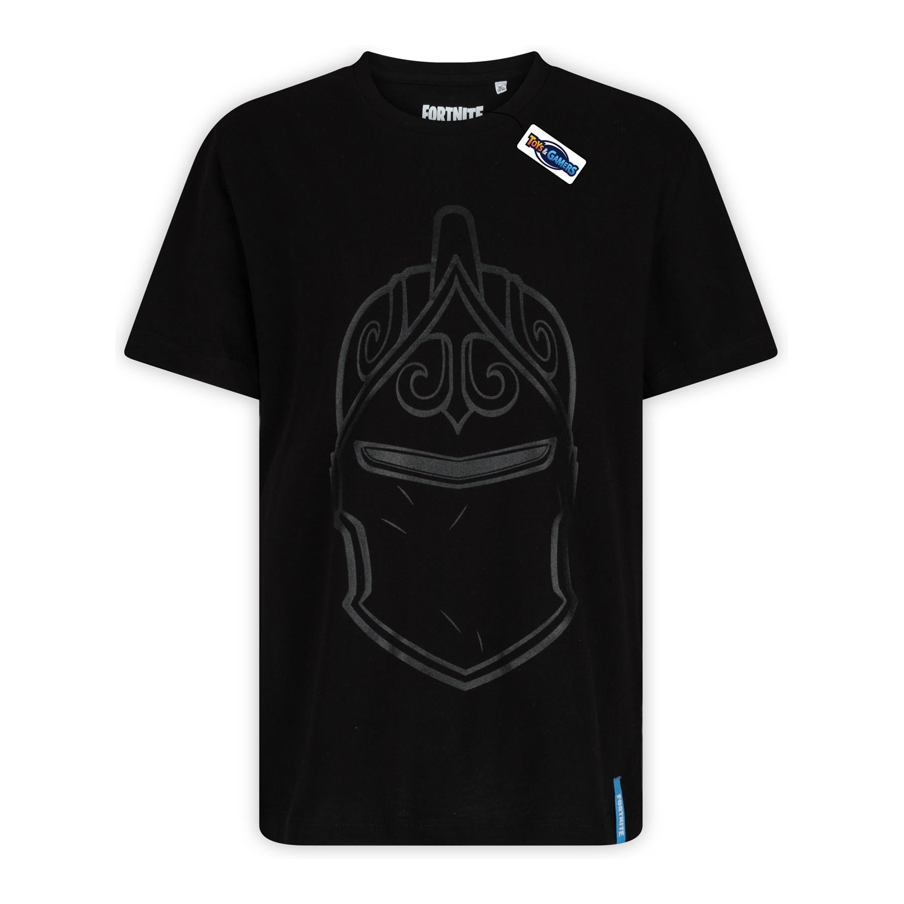 FORTNITE | KNIGHT | Black | Short Sleeved | Unisex Kids | Crew | Gaming Cotton T-Shirt Sizes 10 - 16 Years