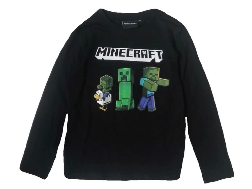 Minecraft Creeper long-sleeved shirt Black 134