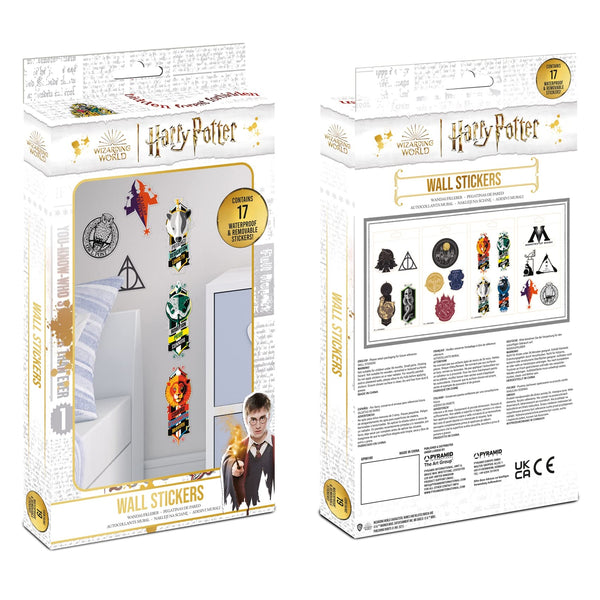 Harry Potter Wall Stickers Set of 17 Reusable Vinyl Decals for Bedrooms Official