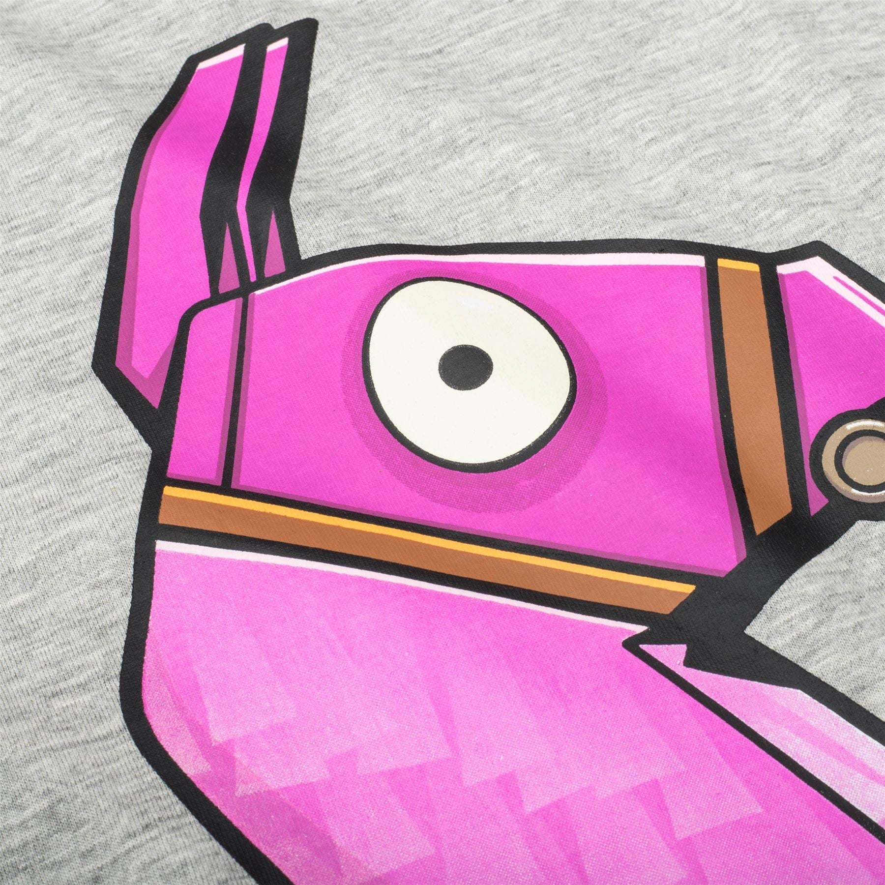 FORTNITE | LLAMA | Grey | Short Sleeved | Unisex Kids | Crew | Gaming Cotton T-Shirt Sizes 10 - 16 Years