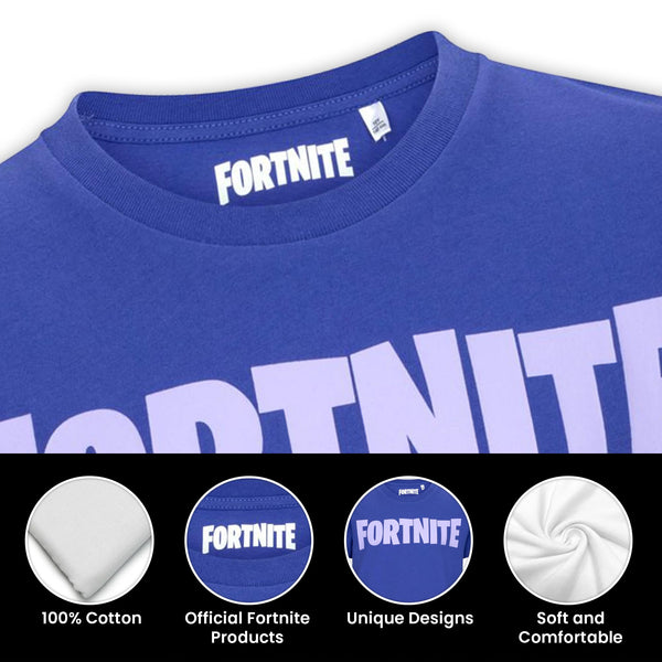 Fortnite Gaming Logo T Shirt Black Blue Grey Teal Pink Cotton Short Sleeve Tee