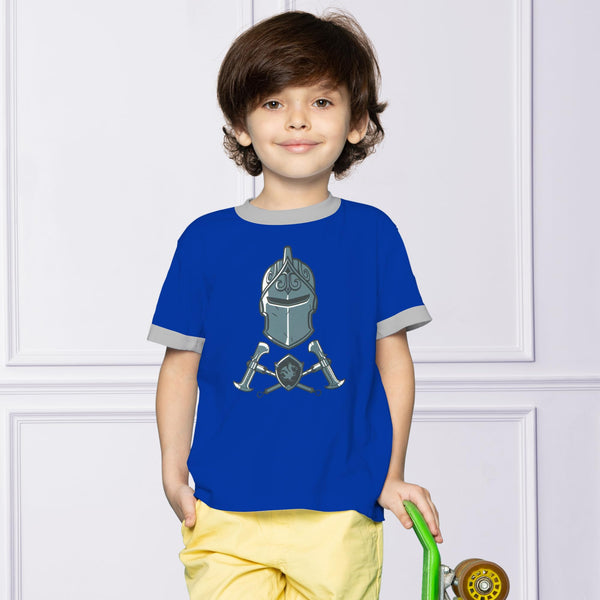 Epic Games Fortnite T-Shirt Short Sleeve Boys Design Knight Black Blue