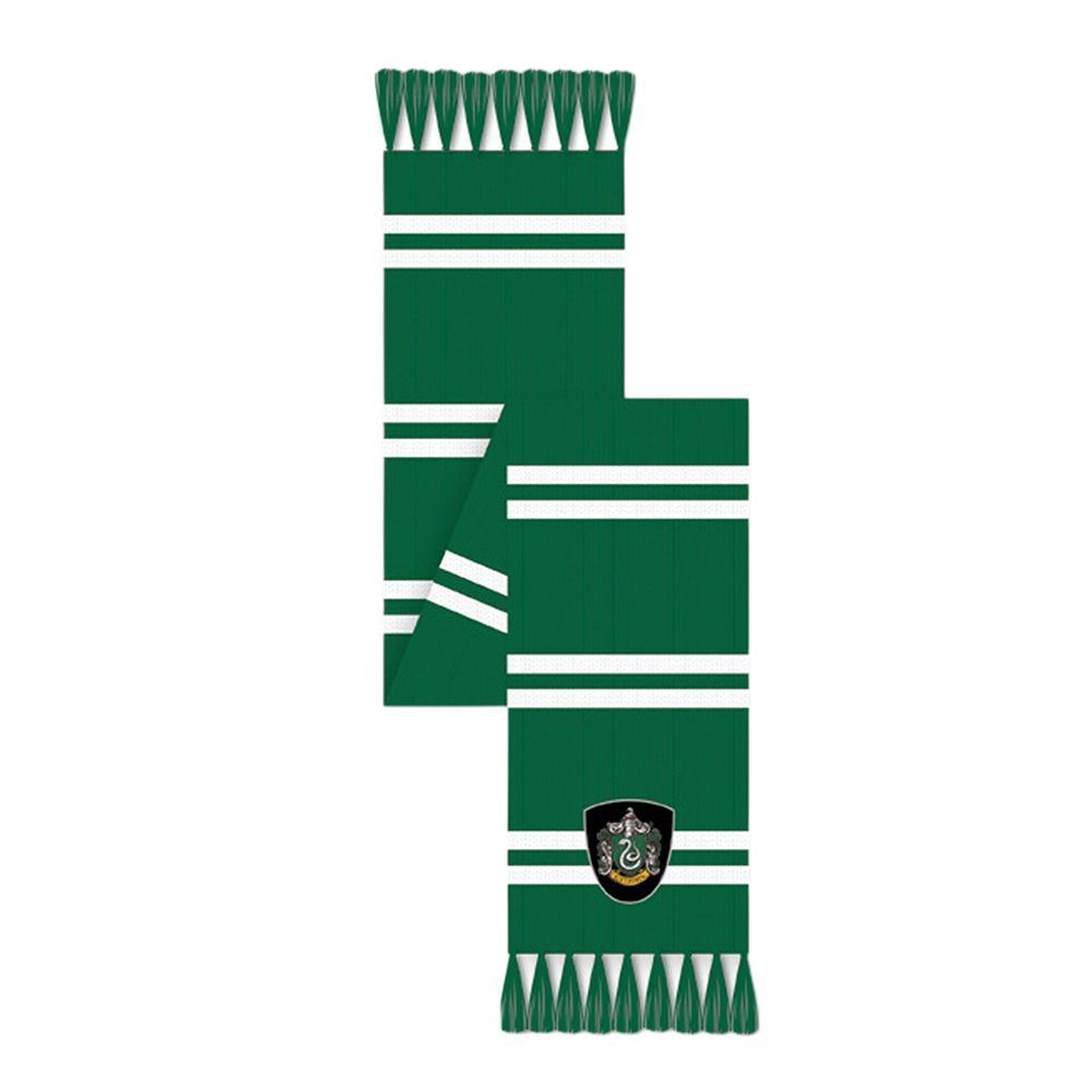 Harry Potter Slytherin House Knitted Scarf Green and White