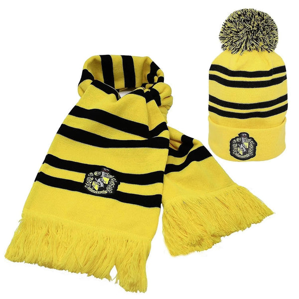 Harry Potter Official Hufflepuff House One Size Yellow Unisex Knitted Winter Hat