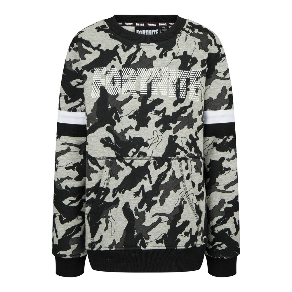 Fortnite Bluza dziecięca Sweter Fortnite Camo Szary wiek 7 lat 122 szary