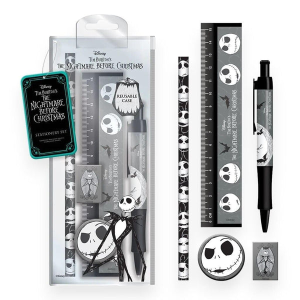Nightmare Before Christmas Stationery Set Jack Skellington Pen Ruler Eraser