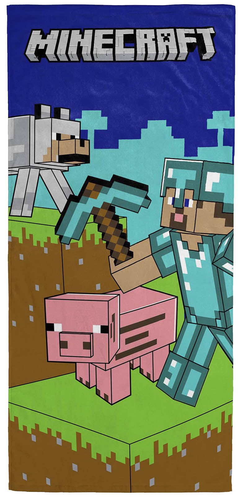 Minecraft Kids Bath Pool Beach Towel - Super Soft & Absorbent 100% Cotton Towel