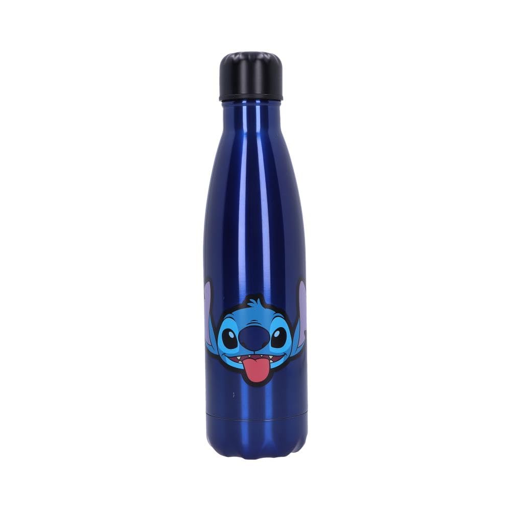 Disney Stitch Stainless Steel Water Bottle - 500ml Insulated Dark Blue Drinkware