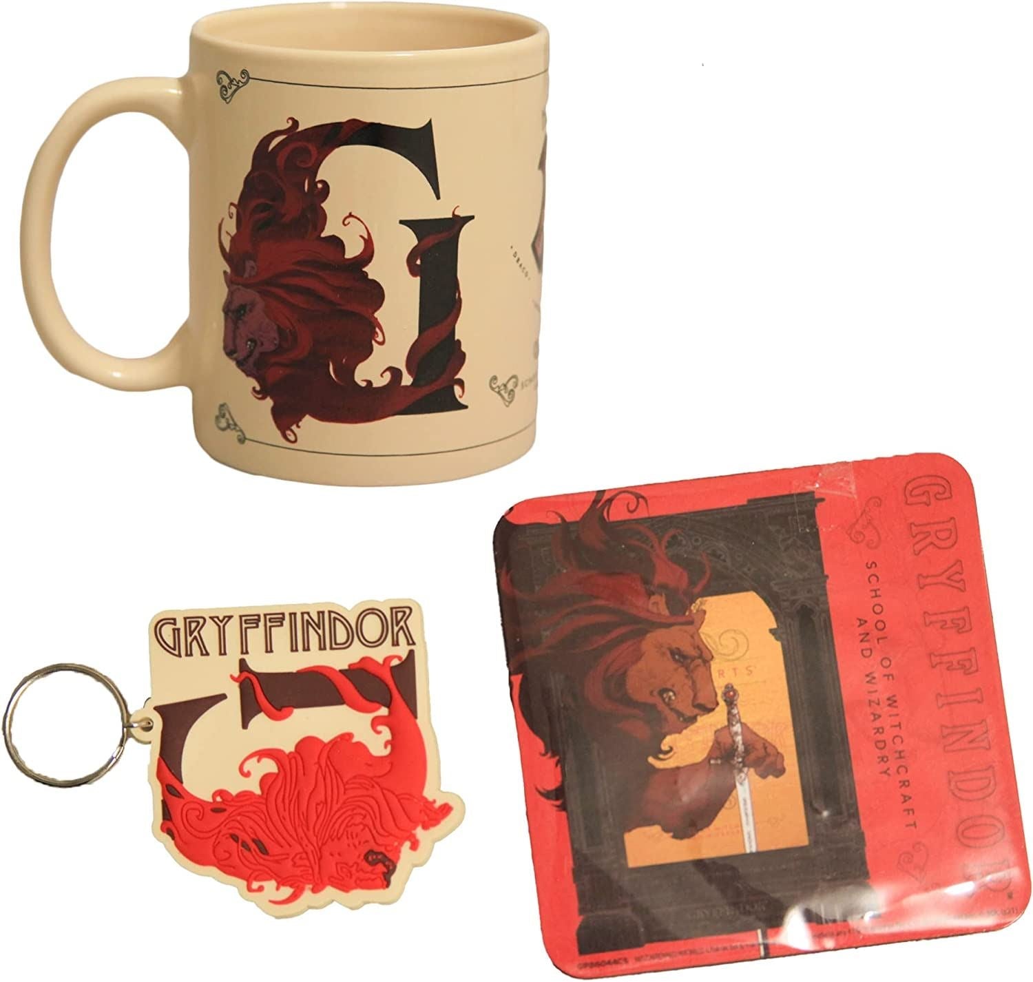 Harry Potter| Intricate | Gryffindor | Gift Set 3 Piece Mug set