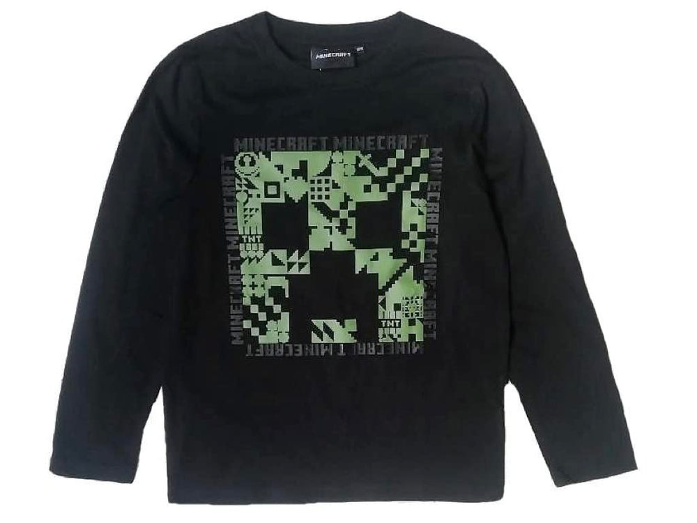 Minecraft Creeper Chicken Jockey Kids Movie T-Shirts Official Unisex Black Long