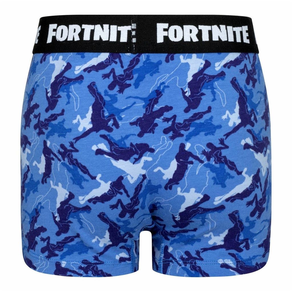 FORTNITE | CAMO | Blue Gaming Cotton Fortnite Boxers Sizes XS-XL 3 Pack