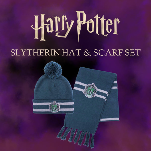 Harry Potter Official Slytherin House One Size Green Unisex Knitted Winter Hat &