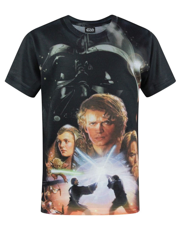 Star Wars Revenge of The Sith Boy's Sublimation T-Shirt White
