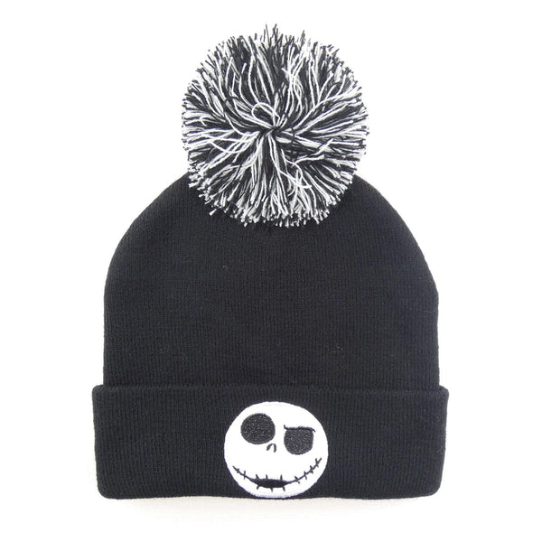 The Nightmare Before Christmas Black Bobble Top Beanie Hat