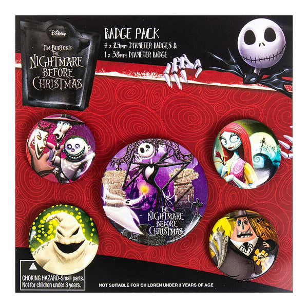The Nightmare Before Christmas Characters Badge Pack