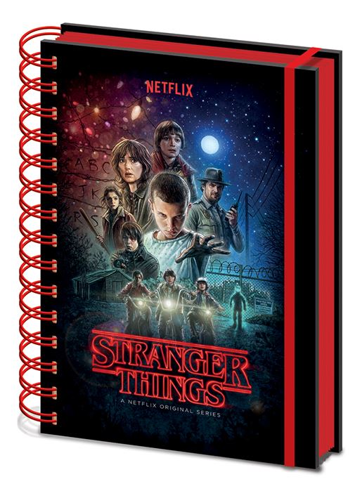 STRANGER THINGS A5 Metaliic Front Spiral Bound Note Book