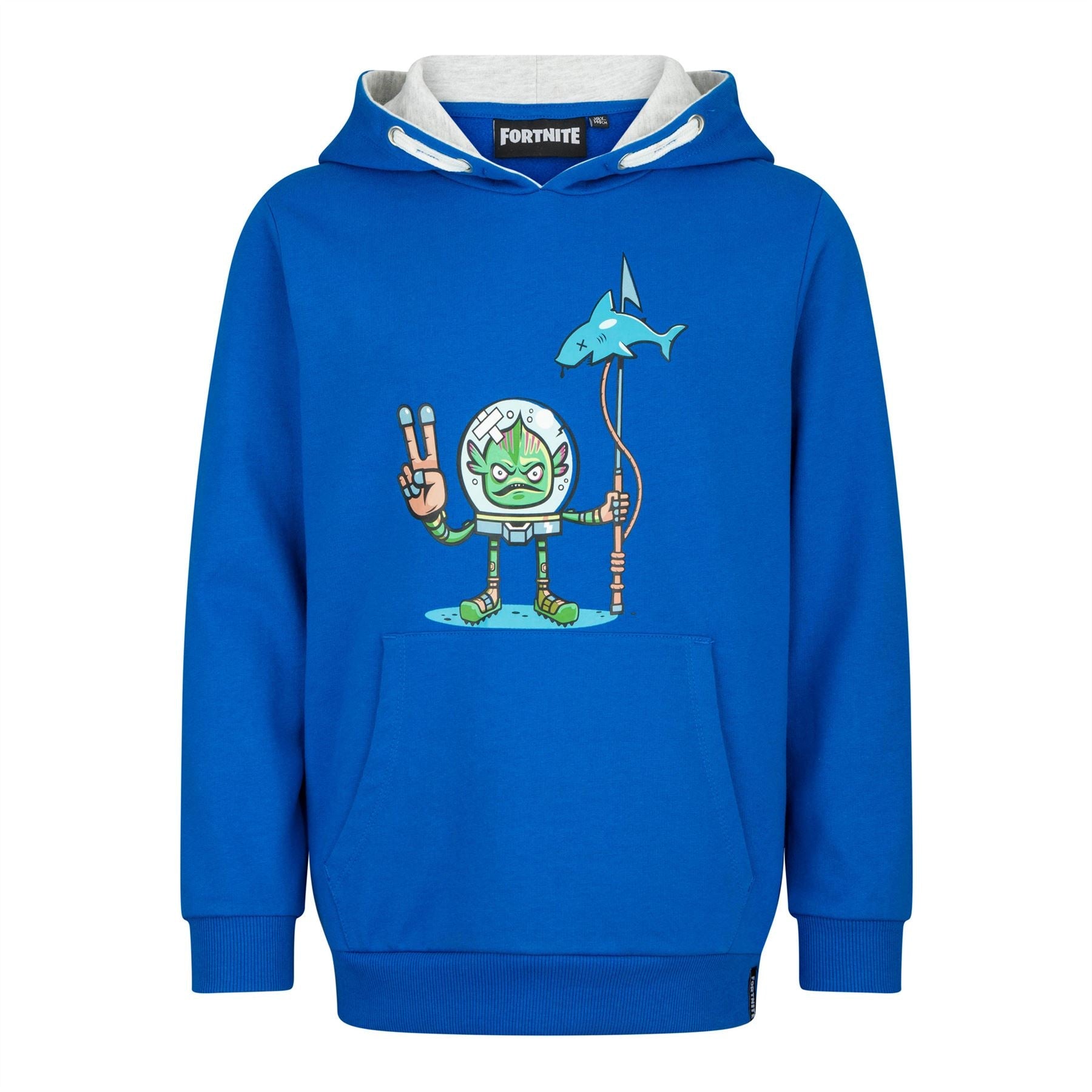 FORTNITE | CAPTAIN FISHSTICKS | Blue | Long Sleeved | Unisex Kids | Drawstring Hooded | Gaming Cotton Hoodie Sizes 10-16 Years……