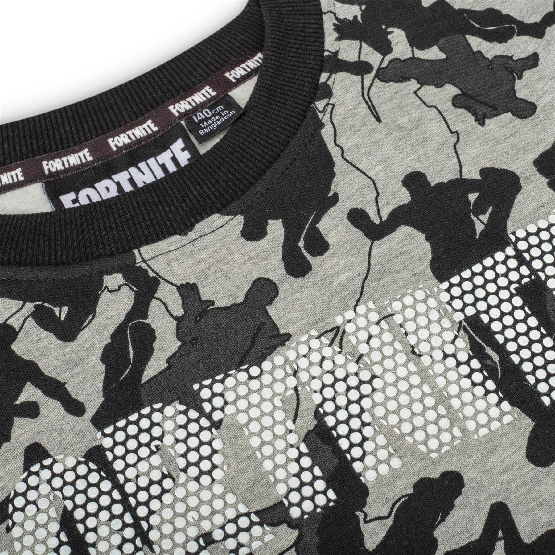 FORTNITE | Kids Sweatshirt | Fortnite Camo Sweater | Grey | Ages 5-14 Years