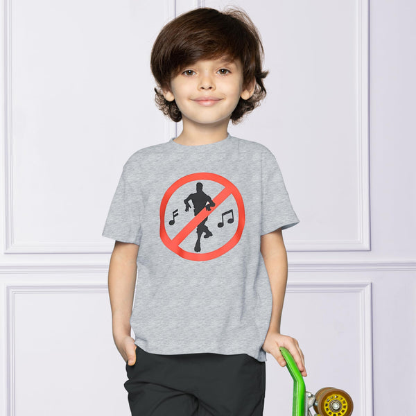 Fortnite NO Dancing T Shirt Grey Cotton Short Sleeve Tee Battle Royale Video Game