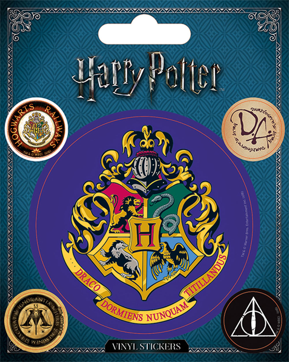 5pc Hogwarts Vinyl Stickers (75mm & 20mm) Thick PVC Decorative Decals Official