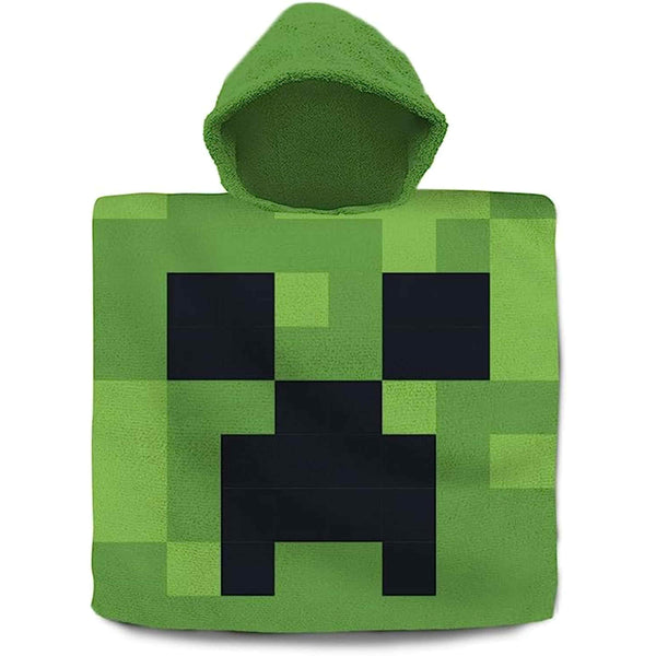 SRV Hub Minecraft Beach Towel for Kids 120x60cm Bath Towel Hooded Poncho Swimming